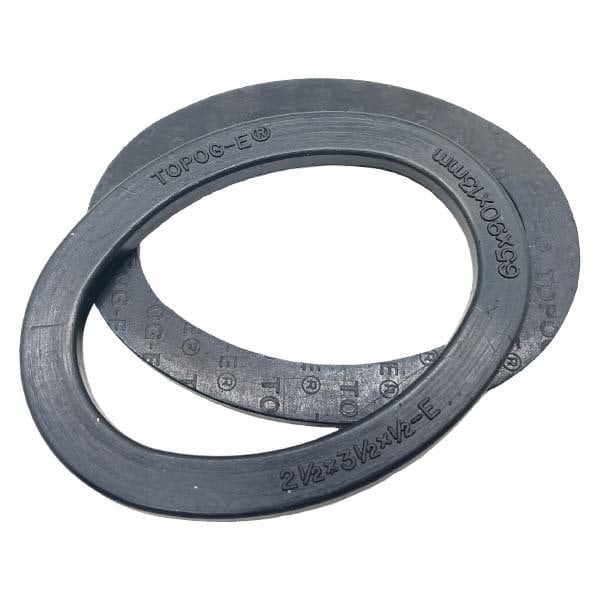 Handhole Gasket, Series 180, Black Rubber, 2 in x 3 in x 3/8 in, Elliptical, PK 2